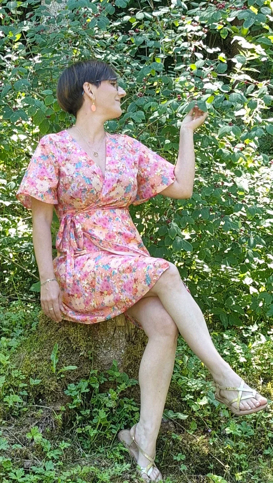 Robe portefeuille fleuri - photo 3