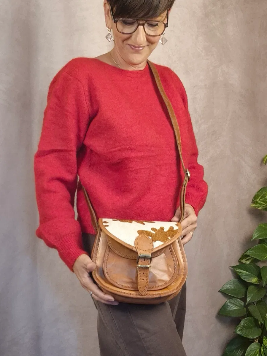 Visuel de SAC BANDOULIERE CUIR LAITITIA FINITION VACHE vue 1