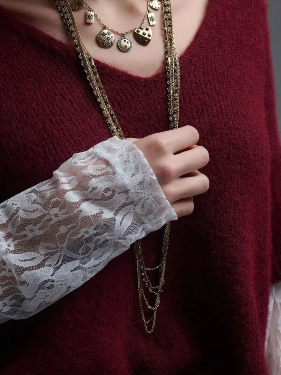 Visuel de Pull Bordeaux vue 3